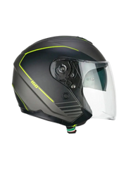 CGM 160G JAD RIDE Motociclo Jet Caschi Grafite Opaco Giallo Fluo 
