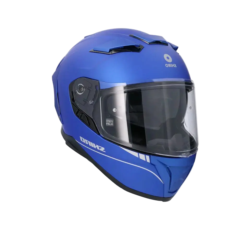 SHIRO FF939 Alpha Moto Integrali Caschi Opaco Blu 