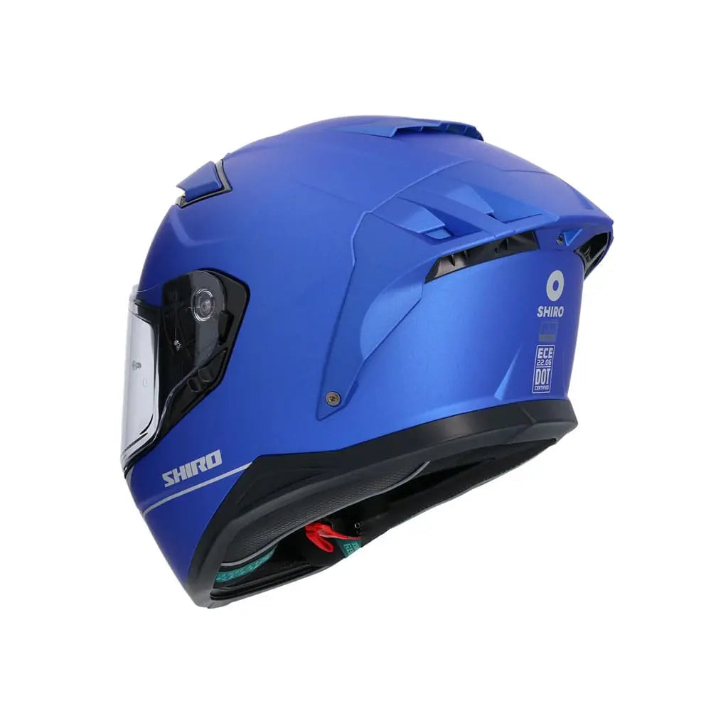 SHIRO FF939 Alpha Moto Integrali Caschi Opaco Blu 
