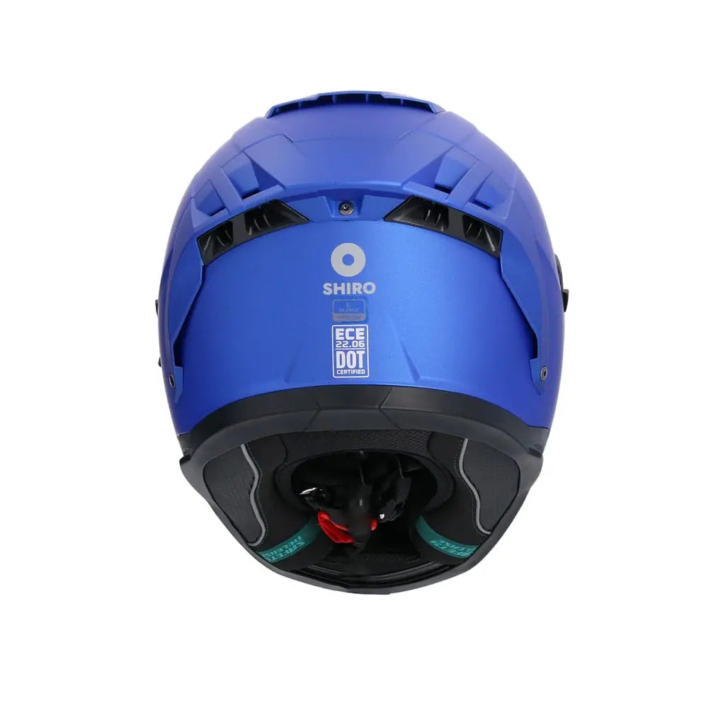 SHIRO FF939 Alpha Moto Integrali Caschi Opaco Blu 