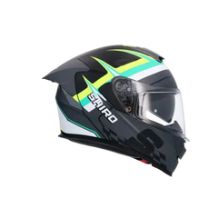 SHIRO RAPTOR PEGASUS Moto Integrali Caschi Opaco Nero Verde Giallo 