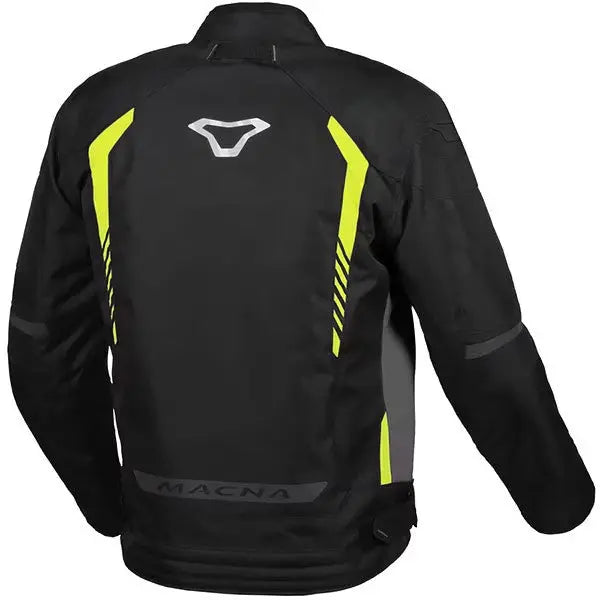 Macna Tazar chaqueta textil impermeable Black/grey/neon yellow - SECURTEX MOTOR S.L (t/a MaximoMoto)