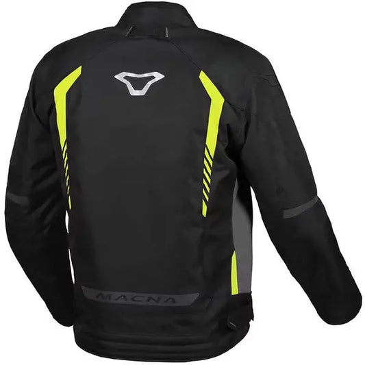 Macna Tazar chaqueta textil impermeable Black/grey/neon yellow - SECURTEX MOTOR S.L (t/a MaximoMoto)
