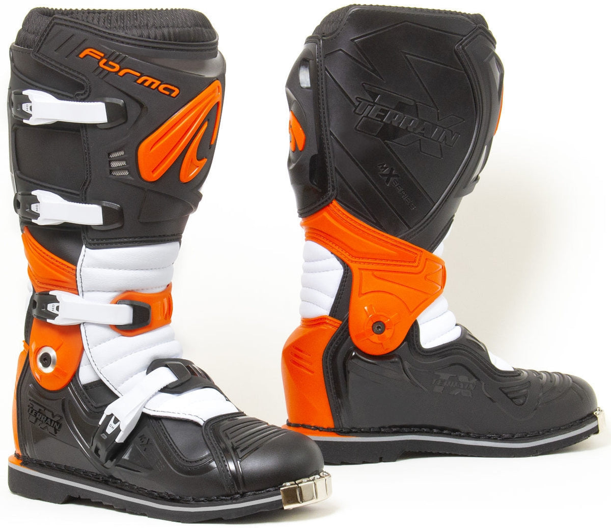 FORMA- BOTAS TERRAIN EVOLUTION TX BLACK/ORANGE/WHITE - SECURTEX MOTOR S.L (t/a MaximoMoto)