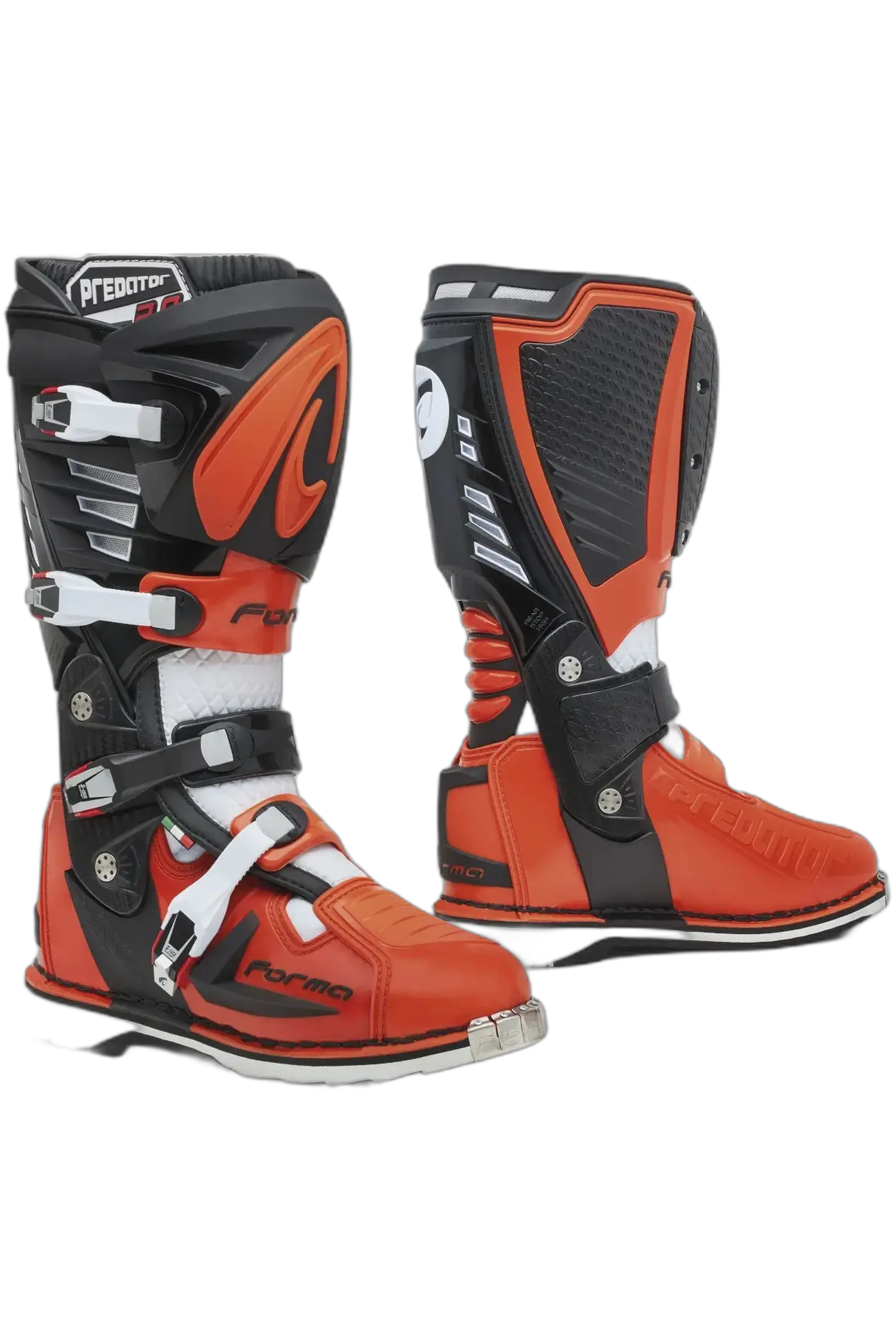 FORMA Predator 2.0 Stivali Da Moto Nero Arancione Bianco 