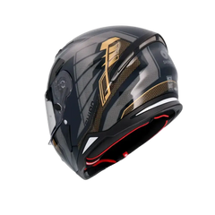 SHIRO SH-890 HUNTER EDGE Moto Integrali Caschi Nero Griogio Oro 