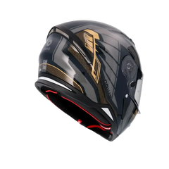 SHIRO SH-890 HUNTER EDGE Moto Integrali Caschi Nero Griogio Oro 