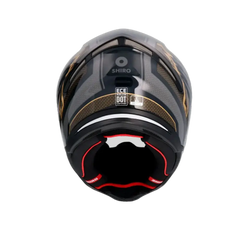 SHIRO SH-890 HUNTER EDGE Moto Integrali Caschi Nero Griogio Oro 