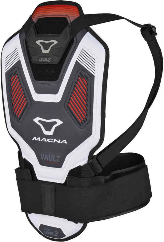 Macna Vault Protector espalda ajustable Negro Blanco Rojo
