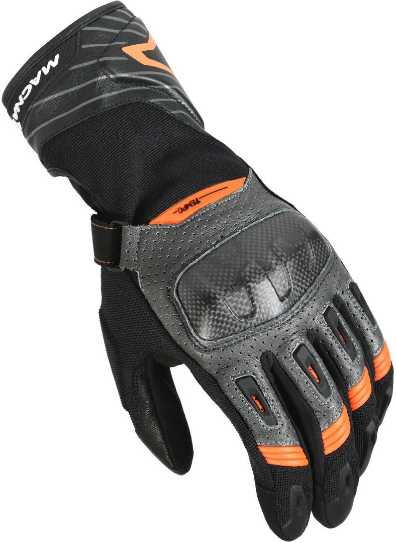 MACNA TEMPO HOMBRES GUANTES MOTO PERFORADO NEGRO GRIS NARANJA