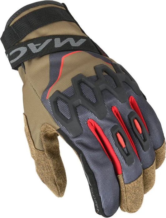 Macna Zairona Guantes de mujer Taupe/black/red - SECURTEX MOTOR S.L (t/a MaximoMoto)