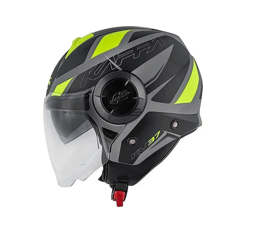 KAPPA KV37 EVO Sharp Motociclo Jet Caschi Nero Opaco Giallo – Yamoto.it