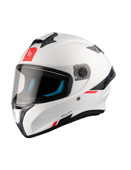 MT TARGO S SOLID A0 Caschi sportivo integrale da moto unisex bianco perla – Yamoto.it
