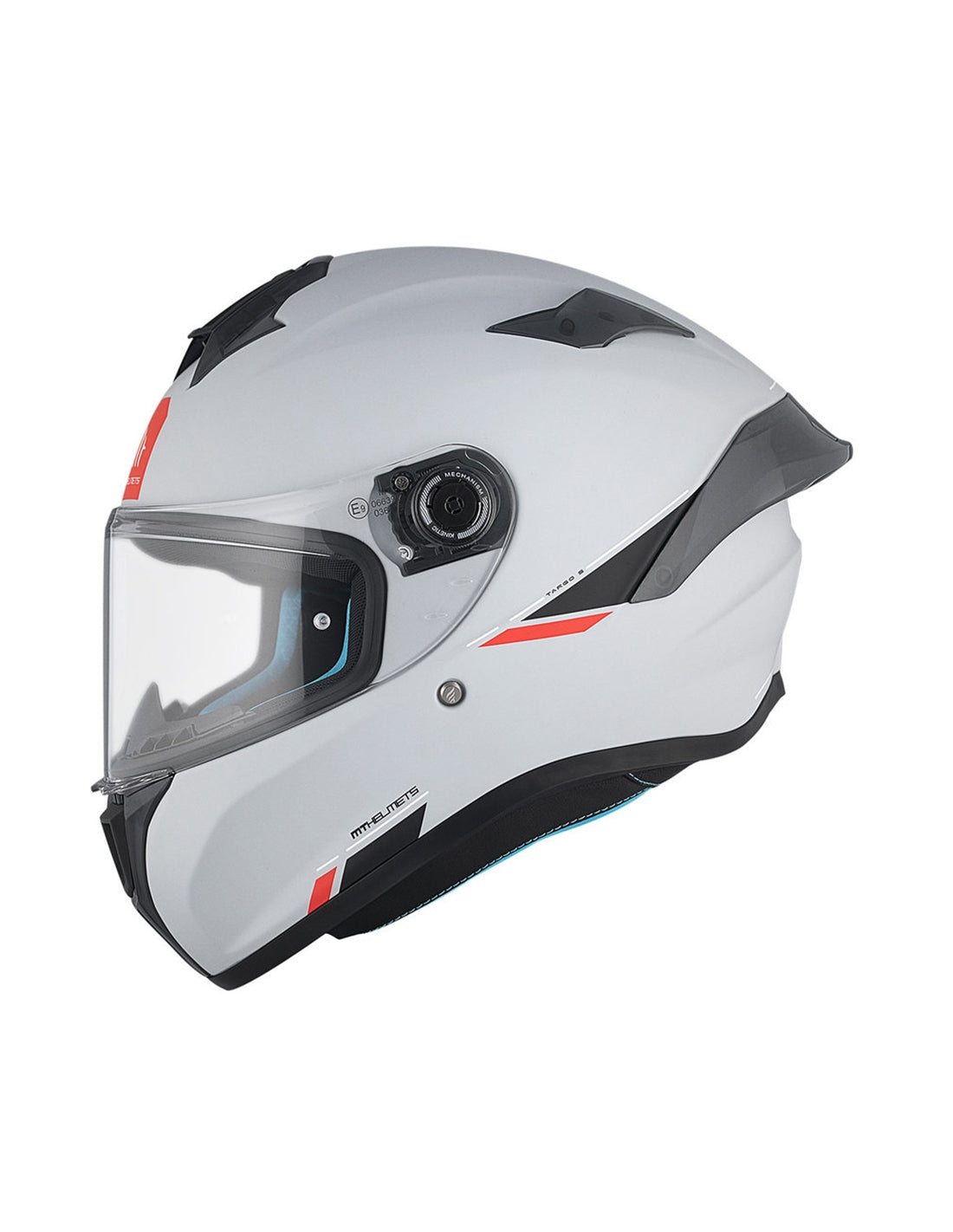 MT Targo S Solid A12 Casco integrales deportivos motocicleta gris brillante - CASCO