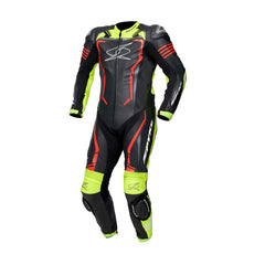 SPYKE - ASSEN RACE 2.0 1PC SUIT BLK/YELLOW FLUO/RED FLUO - SECURTEX MOTOR S.L (t/a MaximoMoto)