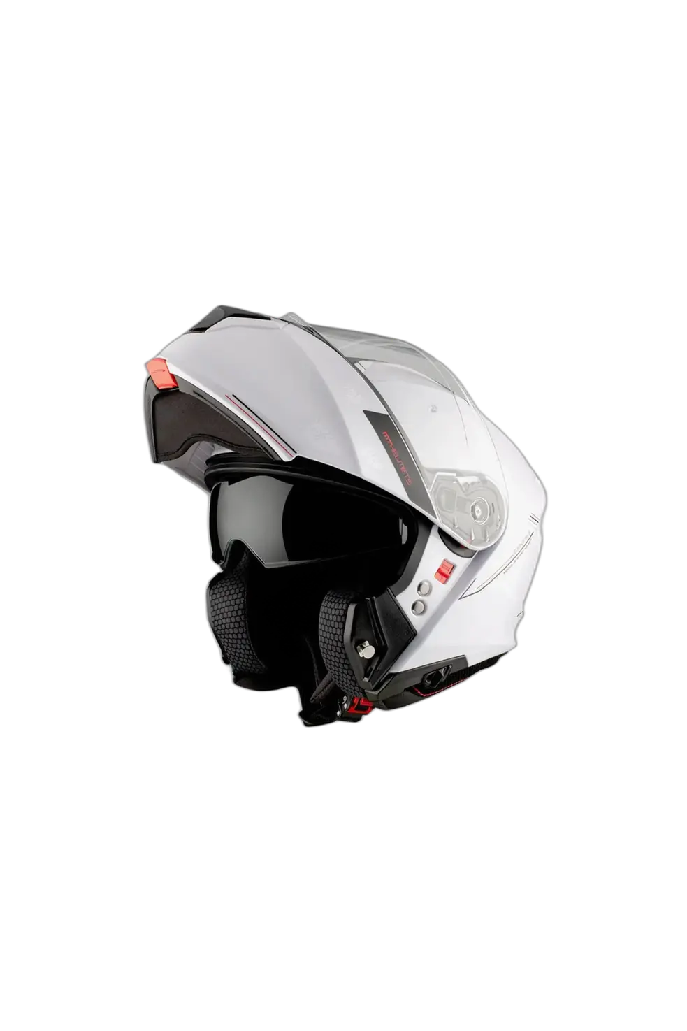 Mt Genesis Sv Solid A0 Blanco lucida Moto Modulare Caschi 