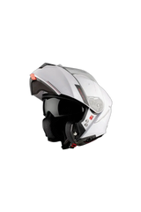 Mt Genesis Sv Solid A0 Blanco lucida Moto Modulare Caschi 