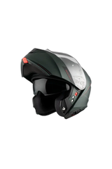 MT GENESIS SV SOLID A6 Integrale Moto Modulare Caschi Verde Opaco 