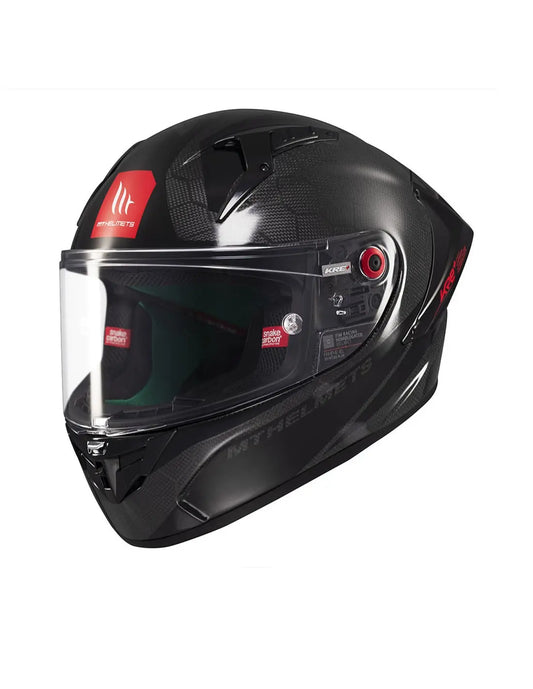 MT KRE+ S Solid A11 de carbono brillante Casco integral para moto