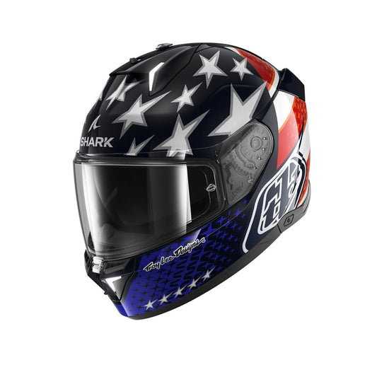 SHARK SKWAL I3 BANDIERA USA Moto Caschi Blu Rosso Bianco