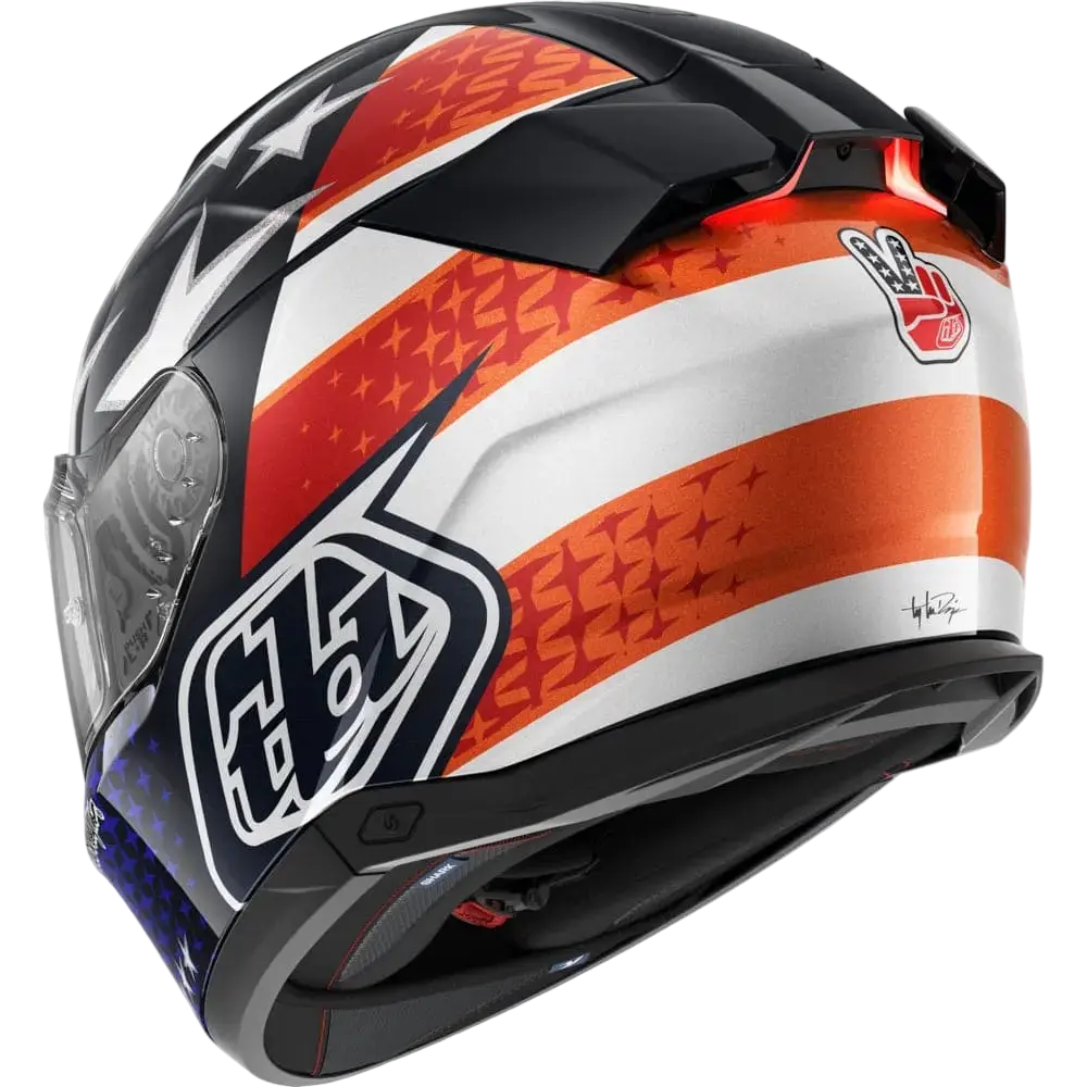 SHARK SKWAL I3 BANDIERA USA Moto Caschi Blu Rosso Bianco 