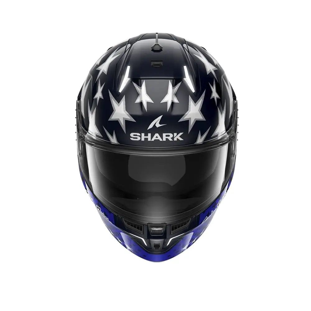 SHARK SKWAL I3 BANDIERA USA Moto Caschi Blu Rosso Bianco