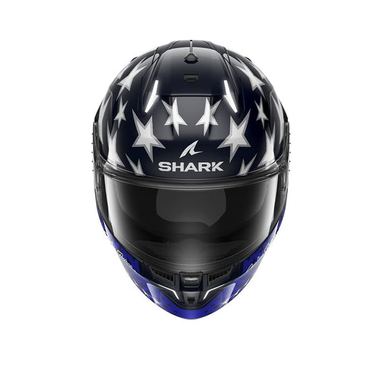 SHARK SKWAL I3 BANDIERA USA Moto Caschi Blu Rosso Bianco