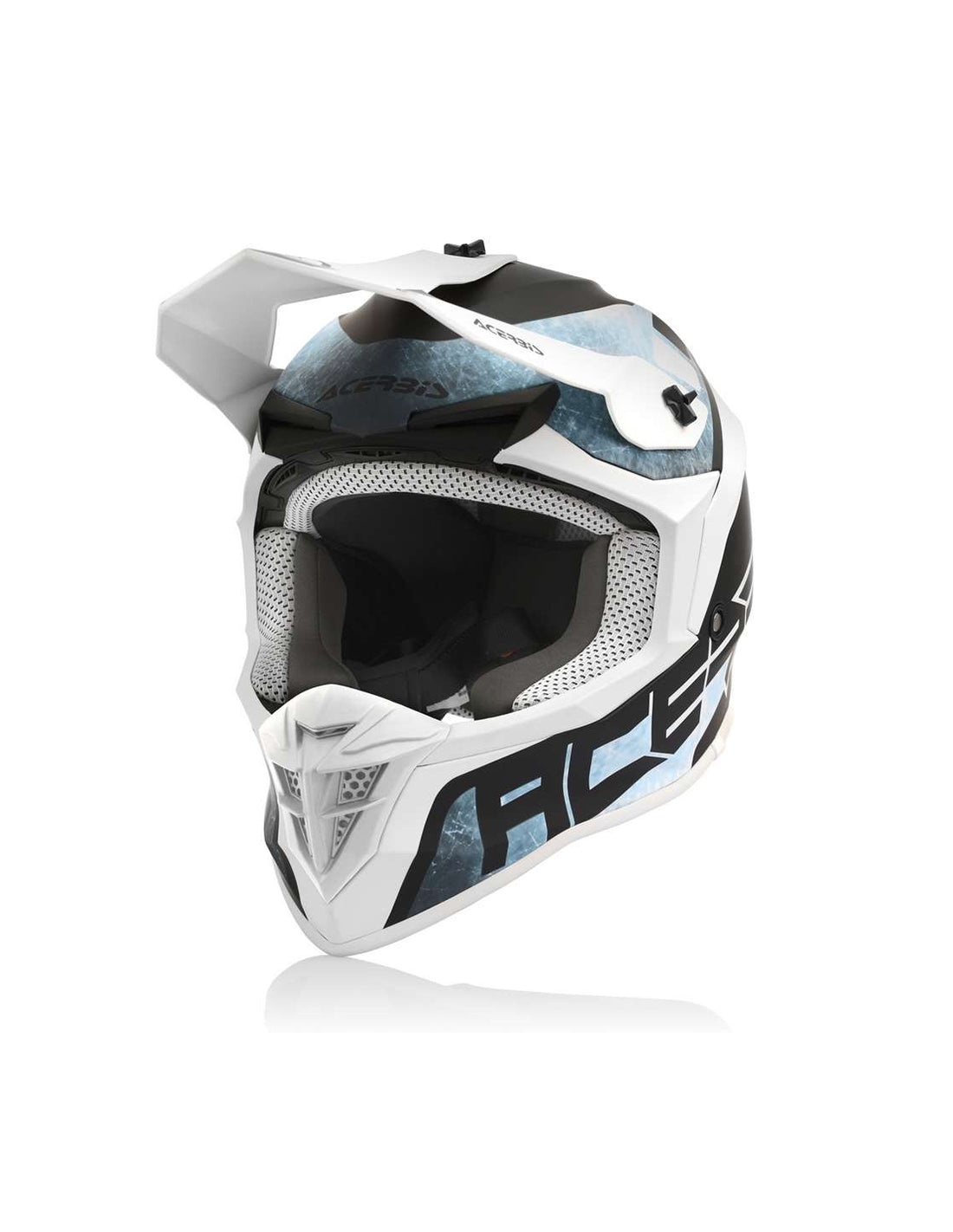 ACERBIS - CASCO LINEAR BIANCO/AZZURRO - SECURTEX MOTOR S.L (t/a MaximoMoto)
