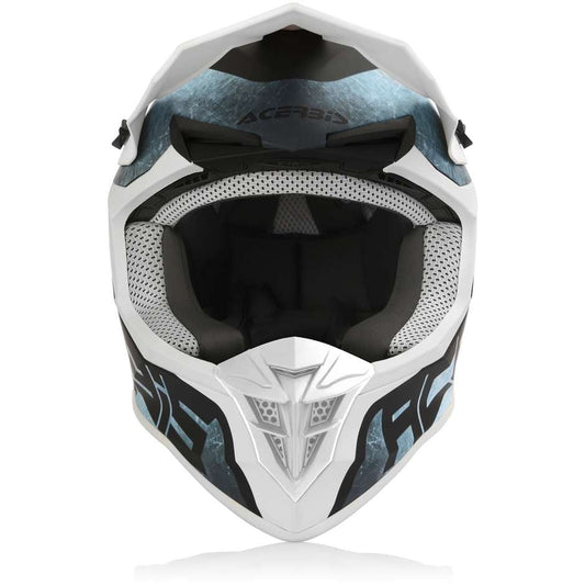 ACERBIS - CASCO LINEAR BIANCO/AZZURRO - SECURTEX MOTOR S.L (t/a MaximoMoto)