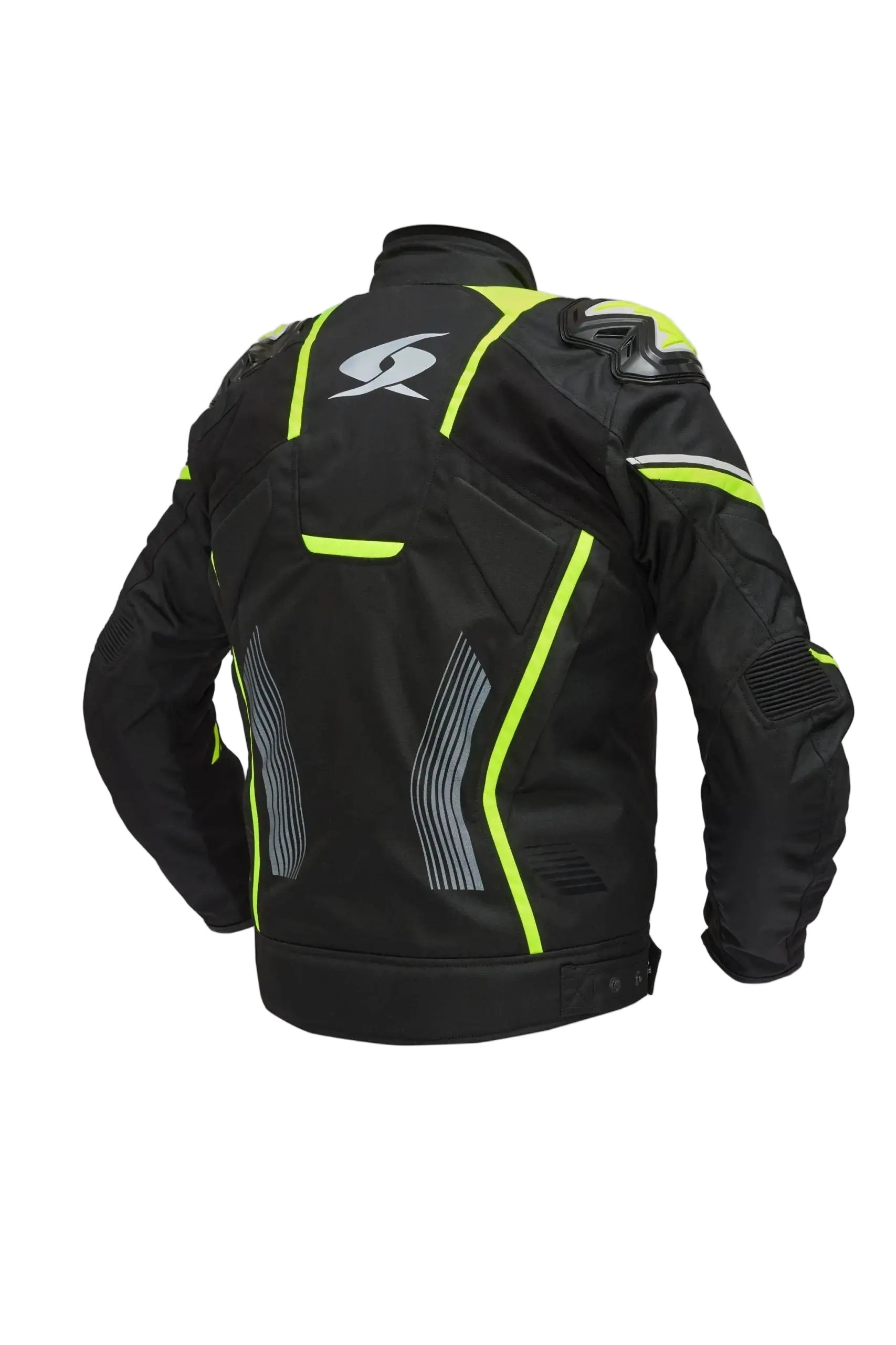 SPYKE Aragon Gt Dry Techno Uomo Moto Giacca Nero Fluo Giallo 