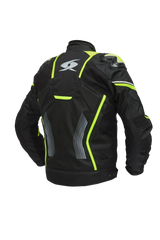 SPYKE Aragon Gt Dry Techno Uomo Moto Giacca Nero Fluo Giallo 