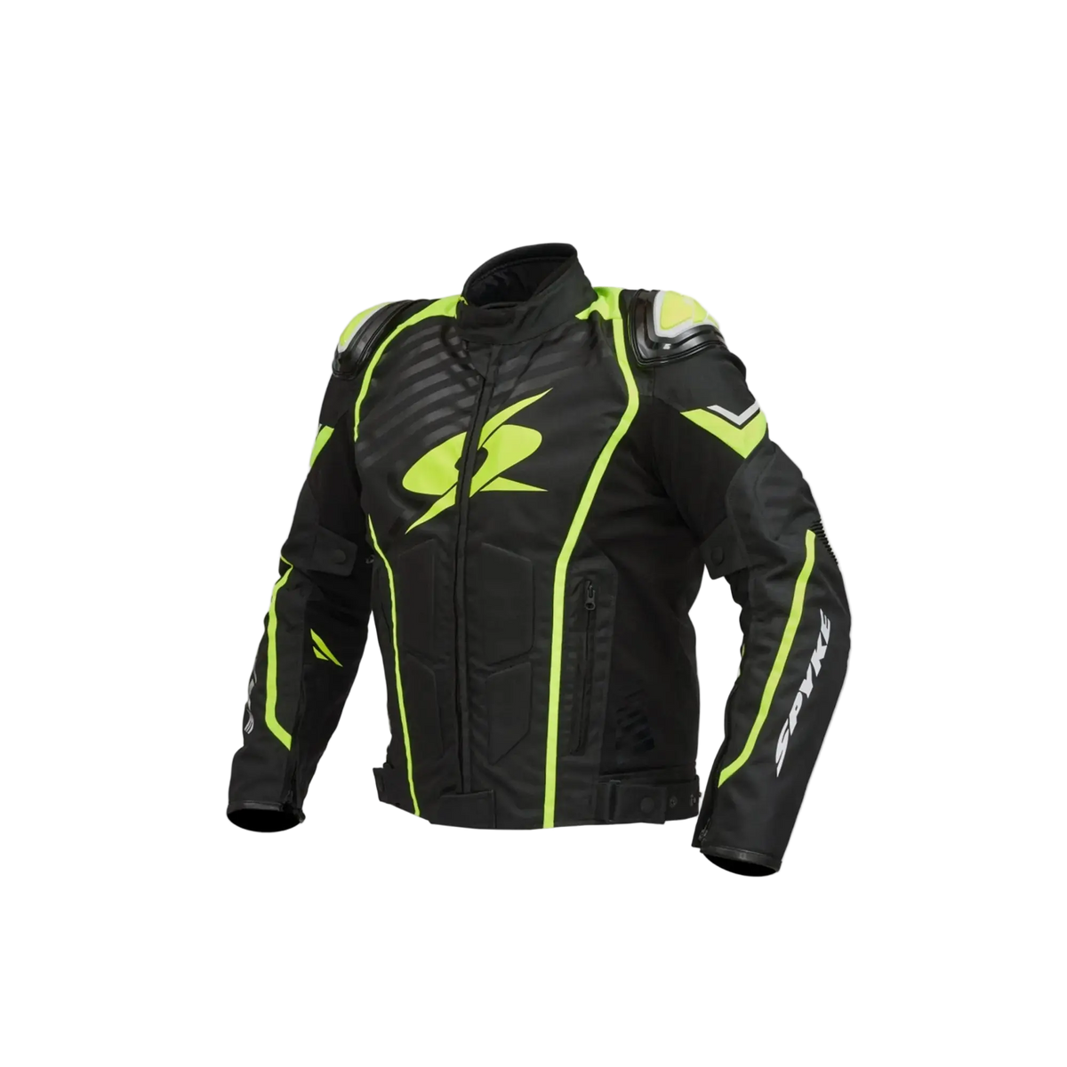 SPYKE Aragon Gt Dry Techno Uomo Moto Giacca Nero Fluo Giallo 