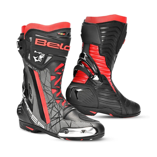 Bela Stivale Moto Air Rider Racing Nero Grigio rosso 