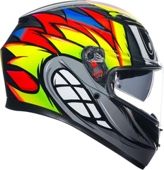 AGV K3 BIRDY 2.0 Moto Integrali Caschi Grigio Giallo Rosso