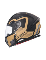 SHIRO HUNTER SH-890 MANDO MOTO INTEGRALI CASCHI NEGRO OPACO NERO ORO
