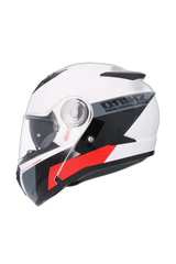 SHIRO EXPLORER MAVERICK Moto Modulari Caschi Bianco Perla Rosso 