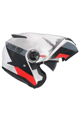 SHIRO EXPLORER MAVERICK Moto Modulari Caschi Bianco Perla Rosso 