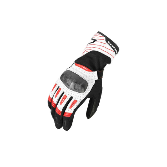 MACNA TEMPO HOMBRES MOTORCYCLE GLOVES PERFORADO BLACK WHITE RED – Yamoto.it