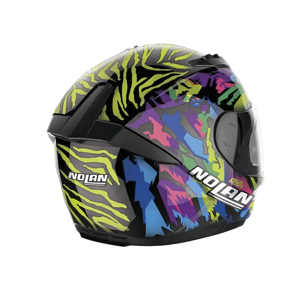 NOLAN N60-6 BARRIO 068 Moto Integrali Caschi Nero Giallo Viola Blu Rosa 