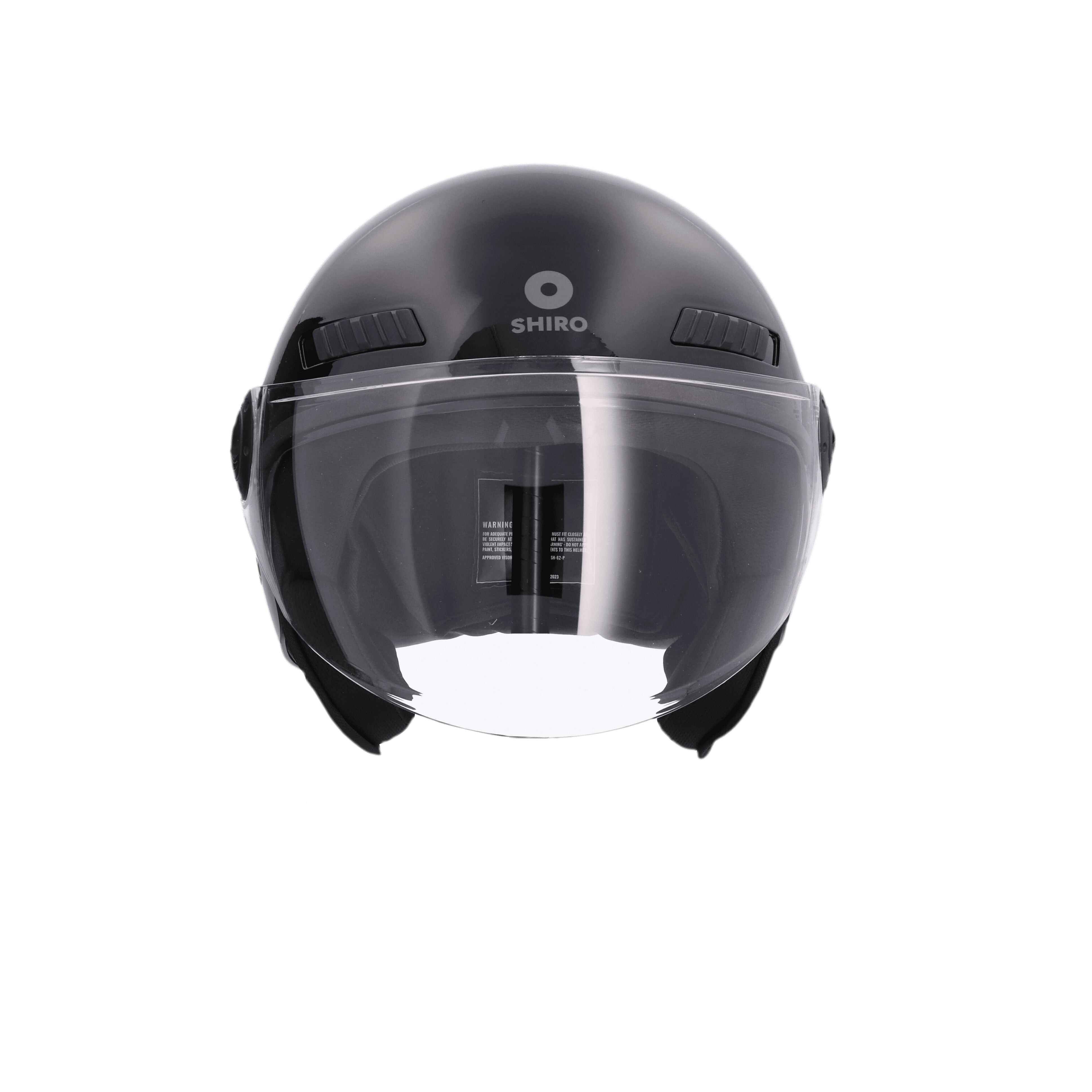 SHIRO SH-62 KYOTO Moto Jet Caschi Opaco Nero 