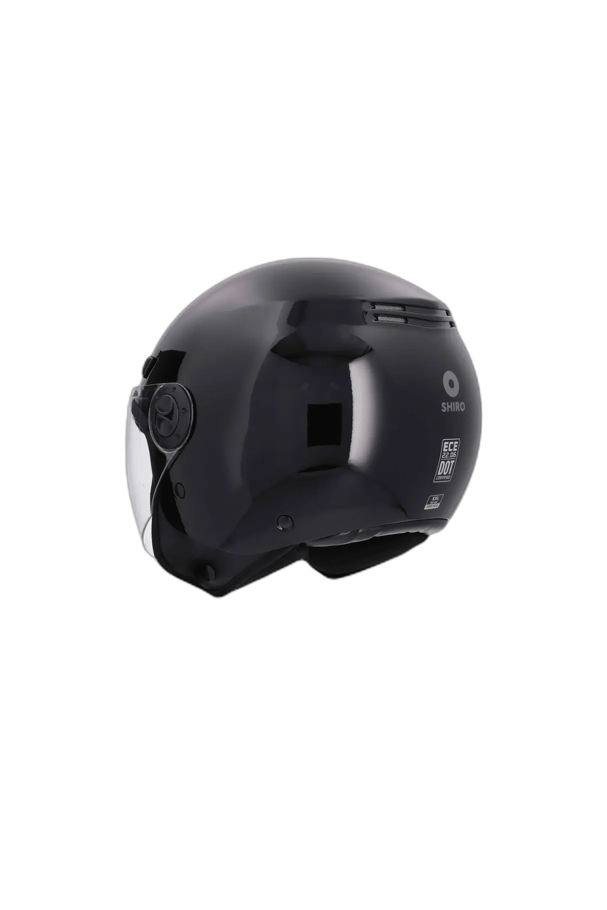 SHIRO SH-62 KYOTO Moto Jet Caschi Opaco Nero 