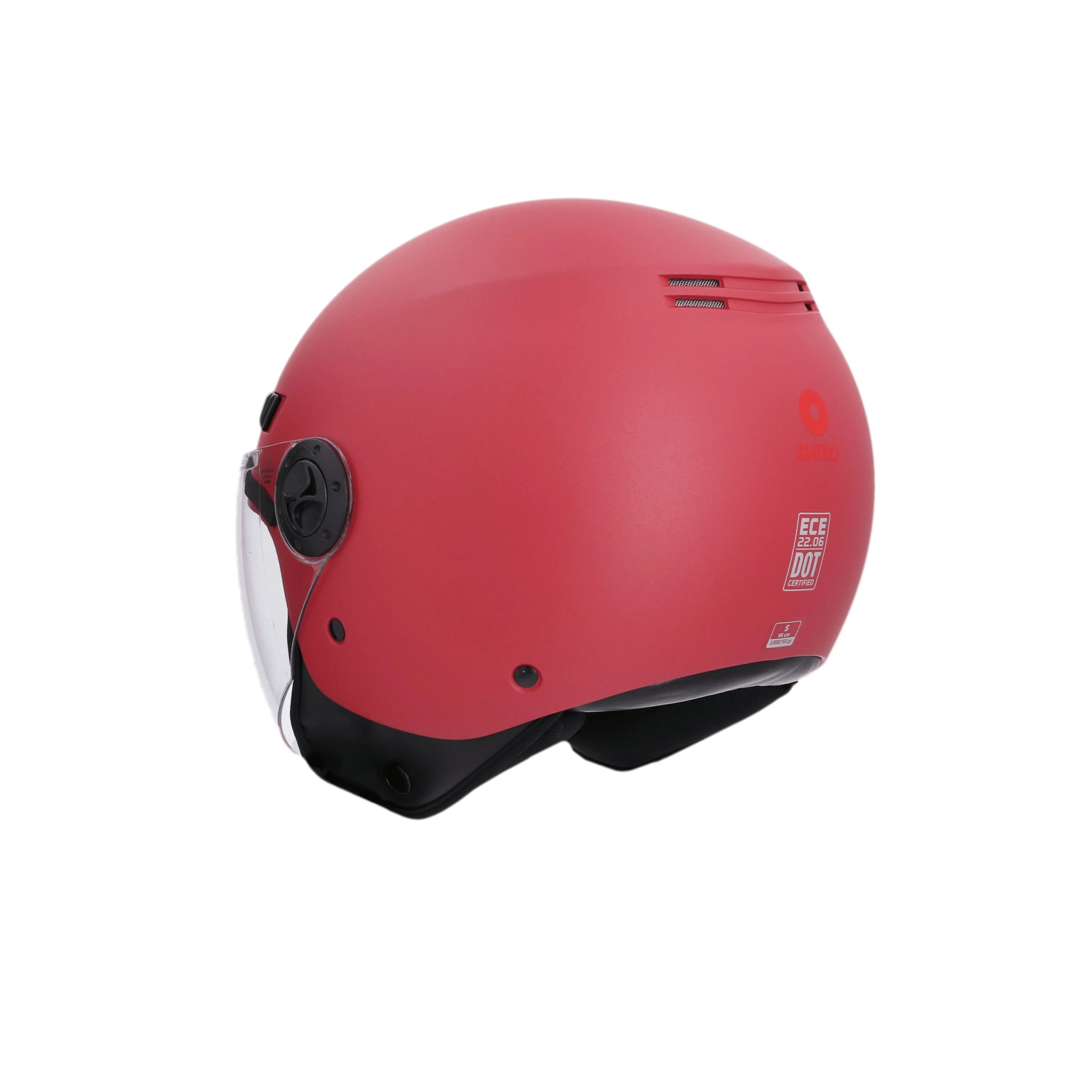 SHIRO CASCO SH-62 KIOTO MONOCOLOR ROJO MATE