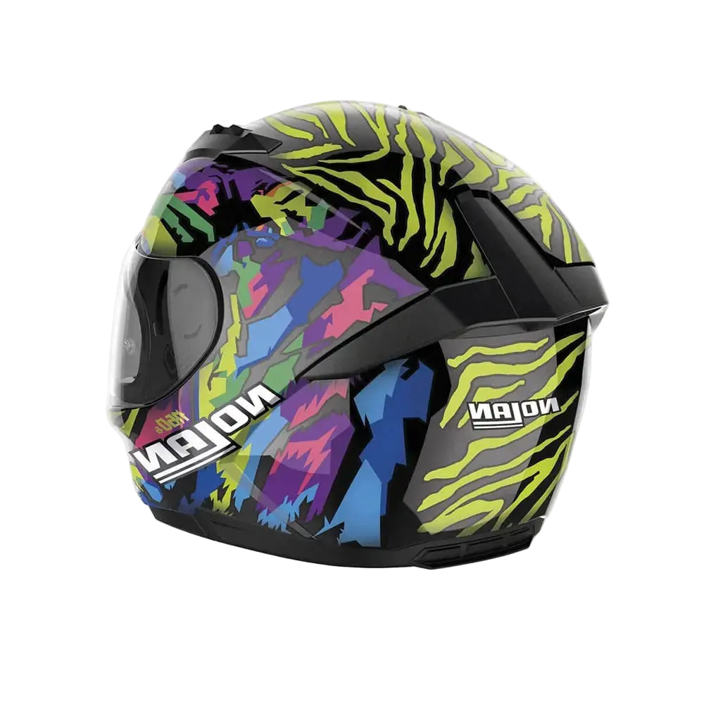 NOLAN N60-6 BARRIO 068 Moto Integrali Caschi Nero Giallo Viola Blu Rosa 