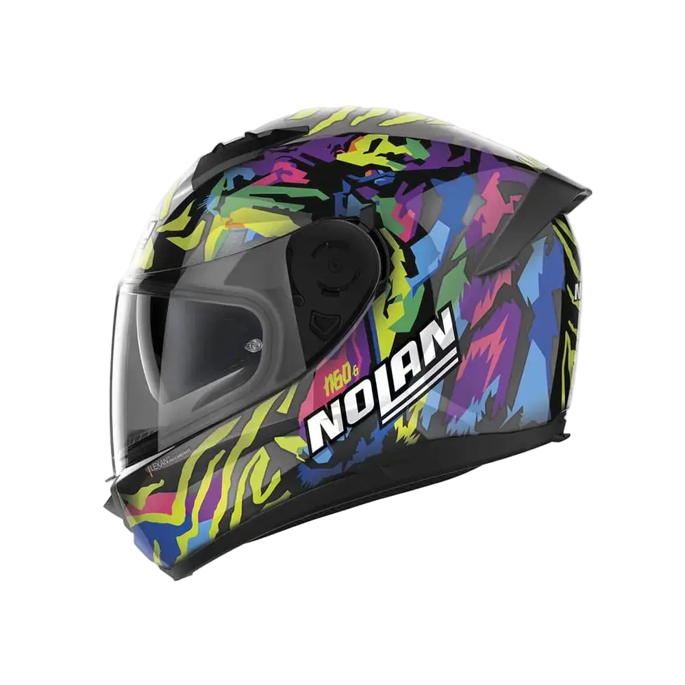 NOLAN N60-6 BARRIO 068 Moto Integrali Caschi Nero Giallo Viola Blu Rosa 