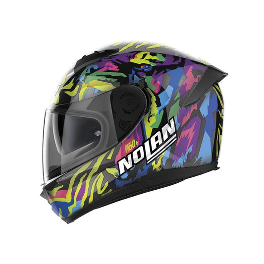 NOLAN N60-6 BARRIO 068 Moto Integrali Caschi Nero Giallo Viola Blu Rosa
