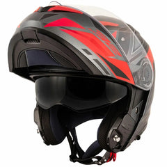 KAPPA KV32 TRONG Moto Flip Up Modulare Caschi Titanio Rosso