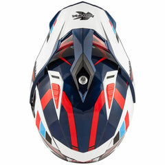 KAPPA KV30 EVO Moto Integrali Avventura Caschi Bianco Blu Rosso