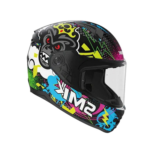 SMK BIONIC MA264 YOUTH CHIMPZ MA264 Moto Integrali Multicolori Caschi 