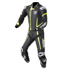 MUGENRACE MNR-1911 Molto Tuta Pelle Nero Giallo Bianco