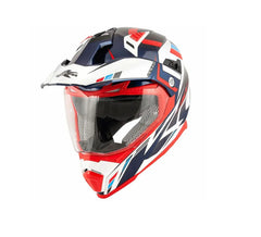 KAPPA KV30 EVO Moto Integrali Avventura Caschi Bianco Blu Rosso